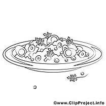Salade dessin – Cuisine gratuits à imprimer