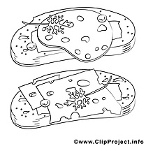 Tartines clip art gratuit – Cuisine à imprimer