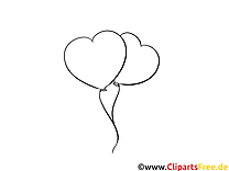 Ballons dessin à télécharger – Saint-valentin à colorier