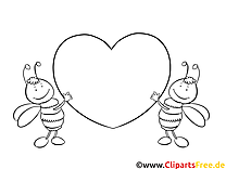 Clipart coeur – Saint-valentin dessins à colorier