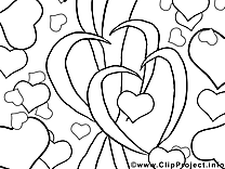 Coloriage coeur illustration à télécharger