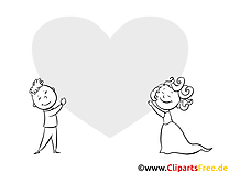 Couple image à télécharger – Saint-valentin à colorier