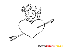 Cupidon clip art gratuit – Saint-valentin à imprimer