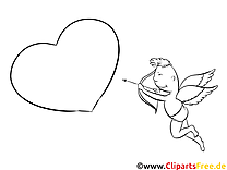 Cupidon dessins gratuits – Saint-valentin à colorier