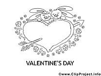 Flèche clipart – Saint-valentin dessins à colorier