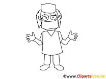 Chirurgien clipart gratuit – Santé à colorier