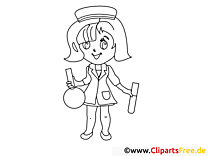 Flacon infirmière illustration – Santé à imprimer