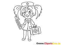 Infirmière dessin à télécharger – Santé à colorier