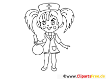 Infirmière image – Coloriage santé illustration