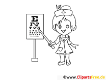 Oculiste illustration – Santé à colorier