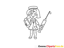 Piqûre dessin – Coloriage santé à télécharger