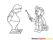 Surpoids illustration – Coloriage santé cliparts