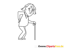 Vieil homme clipart – Santé dessins à colorier