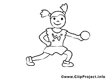 Balle clip art gratuit – Sport à colorier