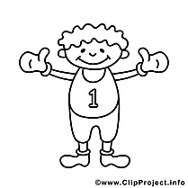 Coloriage boxe sport illustration à télécharger