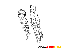 Coloriage unicycles sport illustration à télécharger