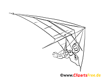 Deltaplan clip art – Sport image à colorier