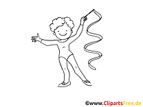 Gymnastique artistique clip art – Sport à colorier