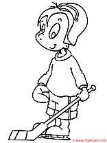 Hockeyeur coloriage