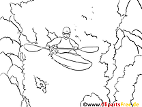 Kayak illustration – Sport à imprimer