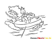 Nautique dessin gratuit – Sport à colorier