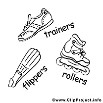 Patins à roulettes clip art gratuit – Sport à imprimer