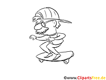 Skateboard images – Sport gratuit à imprimer