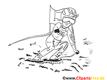 Ski images gratuites – Sport à colorier