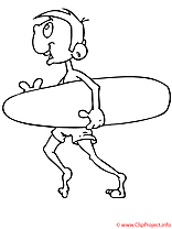 Surfing coloriage