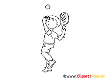 Tennis dessin – Coloriage sport à télécharger