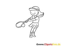 Tennis image gratuite – Sport à colorier