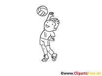 Volley-ball dessin – Coloriage sport à télécharger