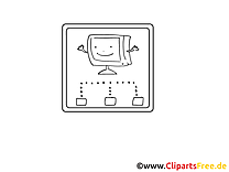 Coloriage tv robot illustration à télécharger 