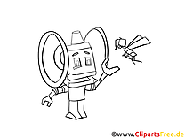 Robot dessin – Coloriage Machines à télécharger