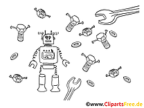 Robot dessin à télécharger – Machines à colorier