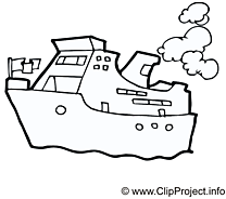 Bateau a moteur diesel coloriage