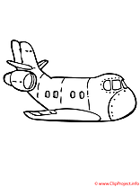 Clipart avions dessins à colorier