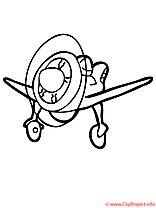 Coloriage avions cliparts illustration