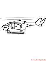 Hélicoptère image coloriage illustration