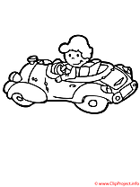 La voiture d'enfant coloriage