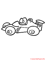 La voiture pour le karting coloriage