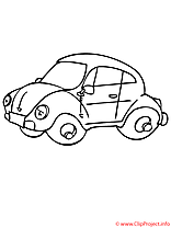 L'automobile-scarabee coloriage