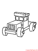 Le tracteur de jouets coloriage