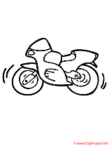 Motocyclette coloriage