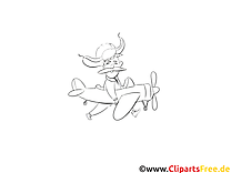 Pilote clip art gratuit – Avions à colorier