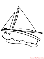 Yacht coloriage