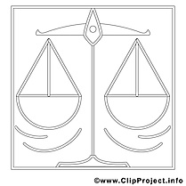 Balance clipart – Travail dessins à colorier