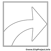 Coloriage flèche travail illustration à télécharger