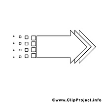 Dessin flèche – Coloriage travail à télécharger