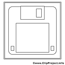 Disquette images gratuites – Travail à colorier